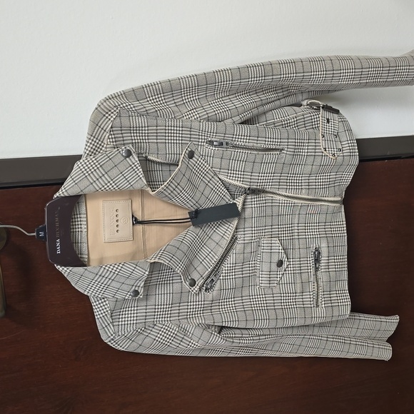 Blank NYC Jackets & Blazers - NWT Blank NYC Plaid Moto Jacket